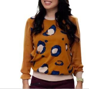 🟢Phillip Lam for Target 20th Anniversary Orange Blue Leopard Print Sweater M